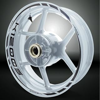 Gloss Black Motorcycle Rim Wheel Decal Accessory Sticker Compatible With BMW K1200S
