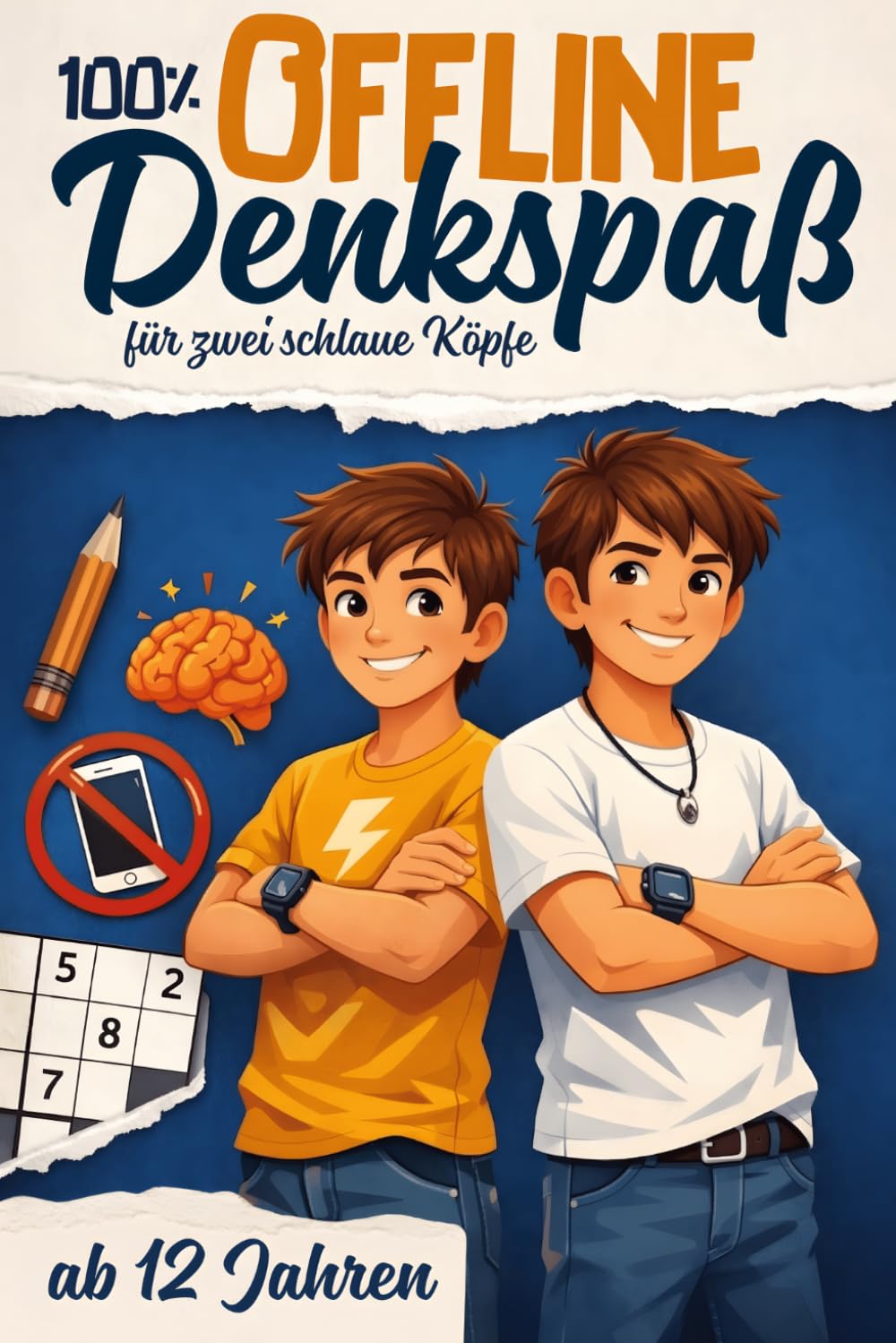 100% Offline Denkspaß für zwei schlaue Köpfe: Rätsel & Spiele für Teenager ab 12 Jahren – gemeinsam lachen und echte Zeit ohne Bildschirm genießen