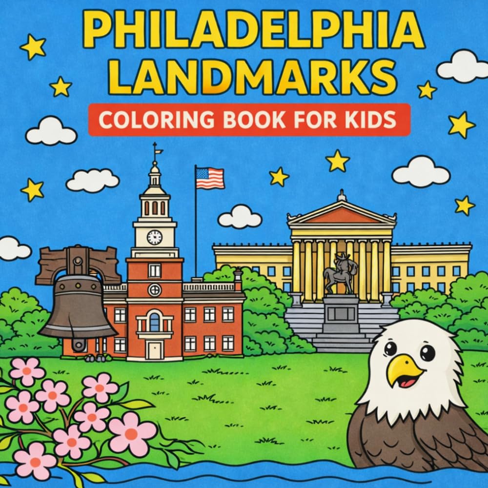 Philadelphia Landmarks Coloring Book for Kids: Color the most famous landmarks of Philadelphia! (City Landmark Series - Kids Coloring Books)