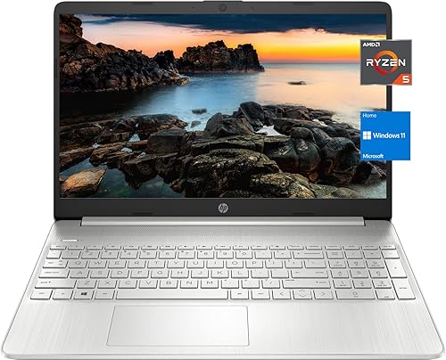 HP Laptop 15 2022, pantalla Full HD de 15.6 pulgadas, procesador AMD Ryzen 5 5500U Hexa-Core, 32 GB DDR4 RAM, 1 TB PCIe SSD, cámara web, HDMI,