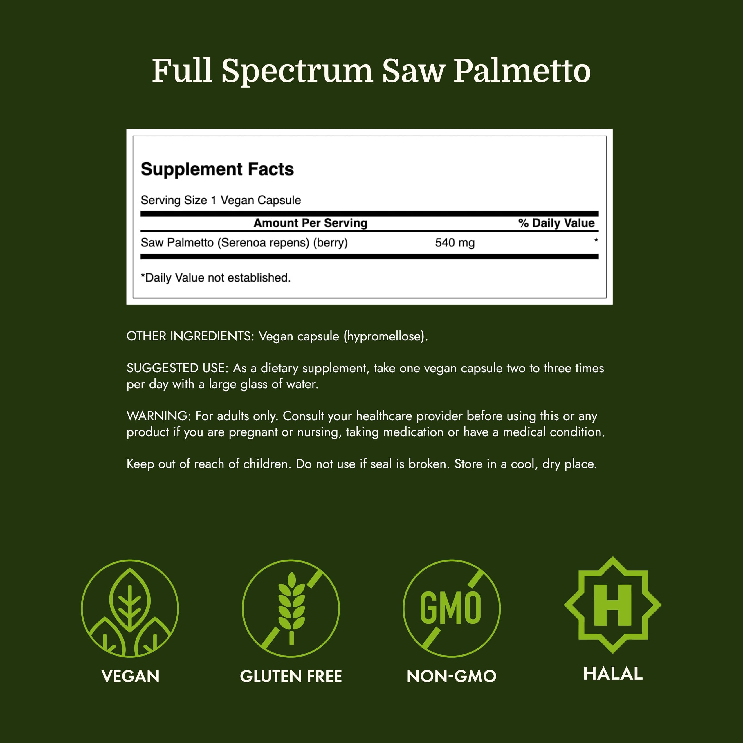 Swanson Saw Palmetto for Men, Herbal Supplement for Prostate Support, 250ct — Amazon image 4