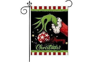 Christmas Garden Flag for Festive Outdoor Decor: Burlap Yard Flag with Double-Sided Design