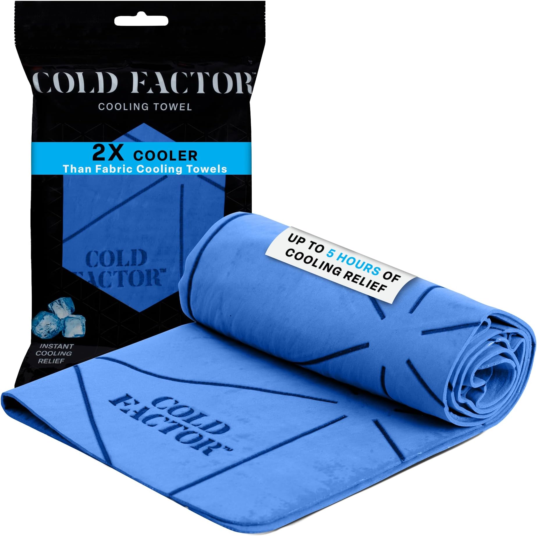 Cooling Towels for Sports, Cooling Neck Wraps – Cold Towel for Running, Workout & Outdoor Use, with UPF 50+-Soft, Chill Pad, Reusable Cooling Neck Towel, 13"x29.5" - 1 Pack (Blue)