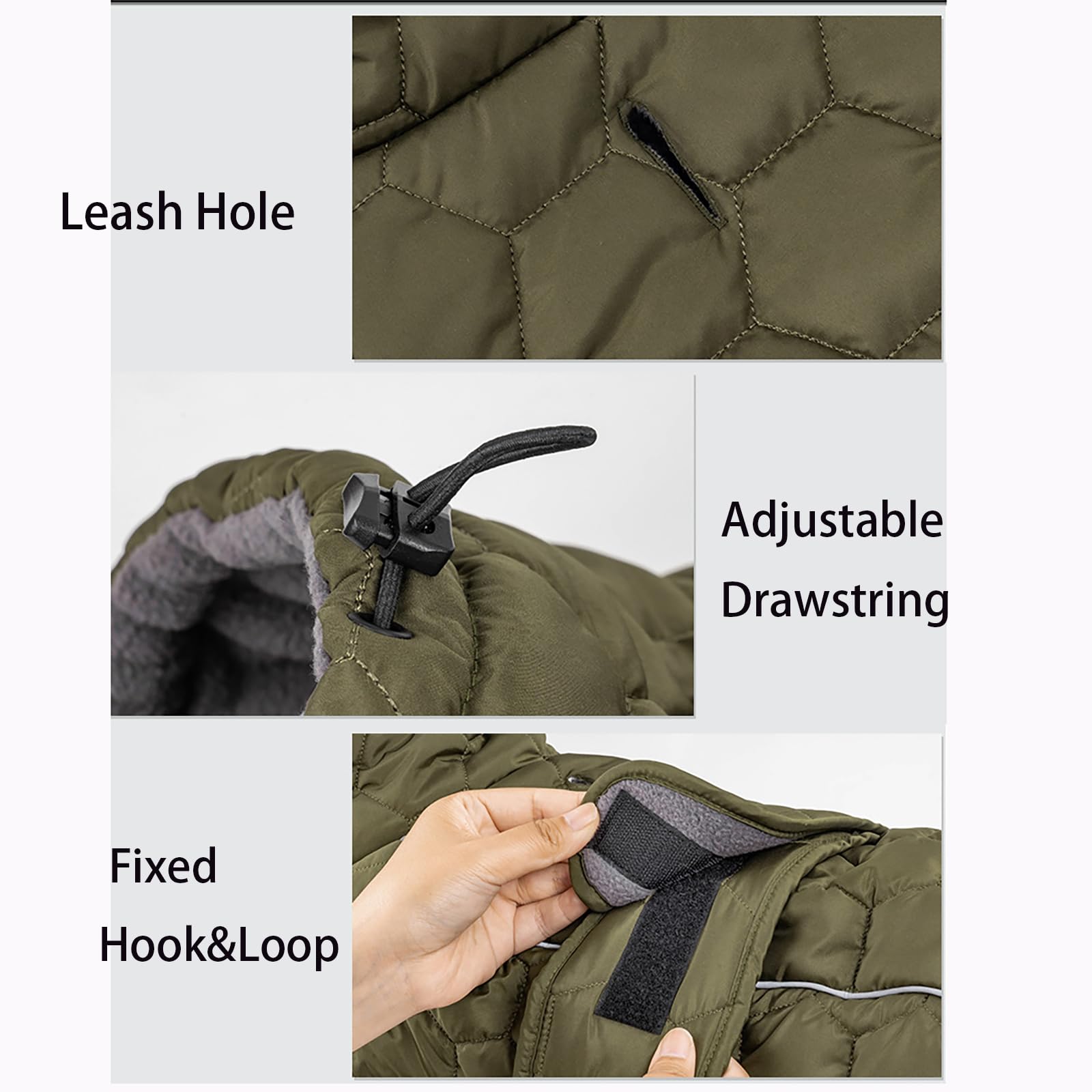 Chaleco De Abrigo para Perros De Invierno, Chaqueta De Cuello De Tortuga para Perros Grandes con Tiras Reflectantes Y Ropa De Nieve De Mascotas Forrada Y Lellada para Al Aire Libre FríO