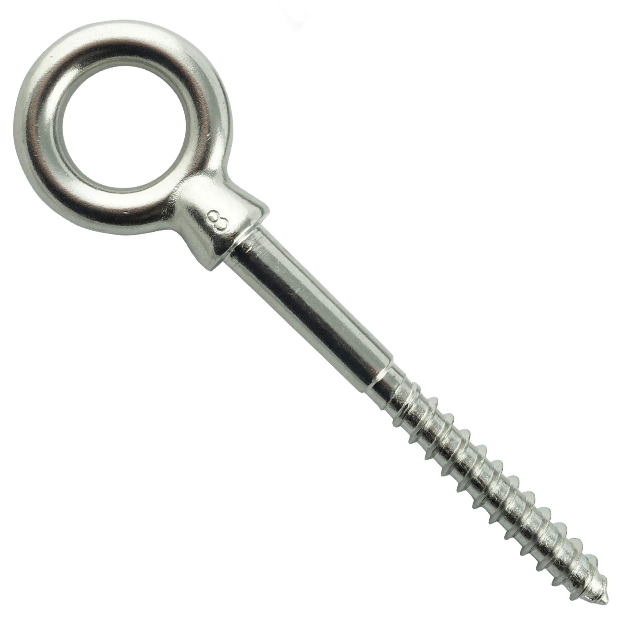 Boulons à anneau 6x60 mm filetage bois piton à œil inox A4 pour corde