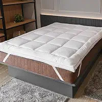 Pillow Top Casal 140x190cm – 100% Fibra Siliconada e Tecido Percal Algodão | Conforto Extra para Seu Colchão (CASAL)