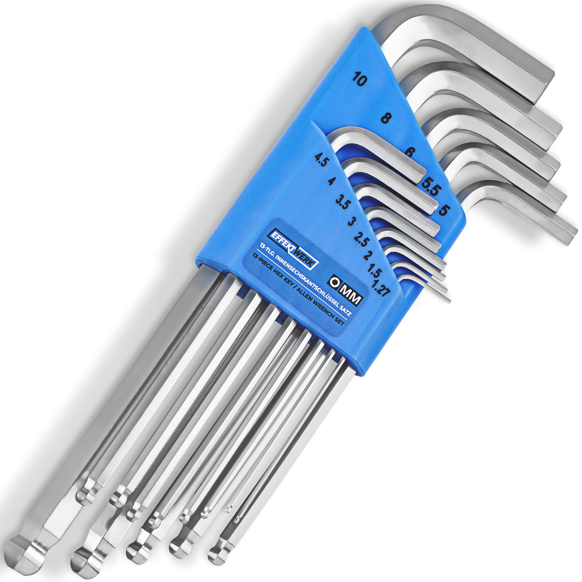 E•Werk - 13-Piece Allen Key Set - 1.27-10 mm - Hex Keys w