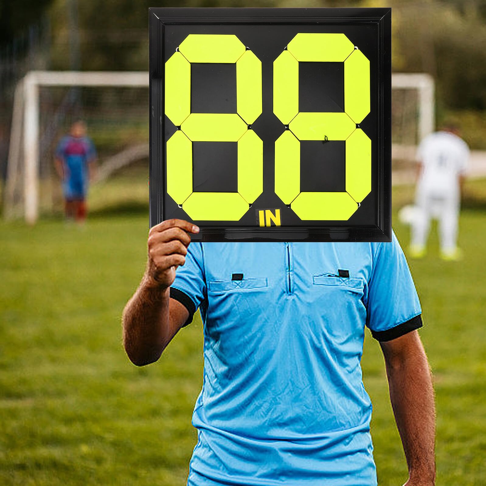Alipis Panneau de Substitution Manuel pour Arbitres de Football, Numéro Clair et Visible, Matériau PP Solide, Processus de Changement Lors des Matchs de Football