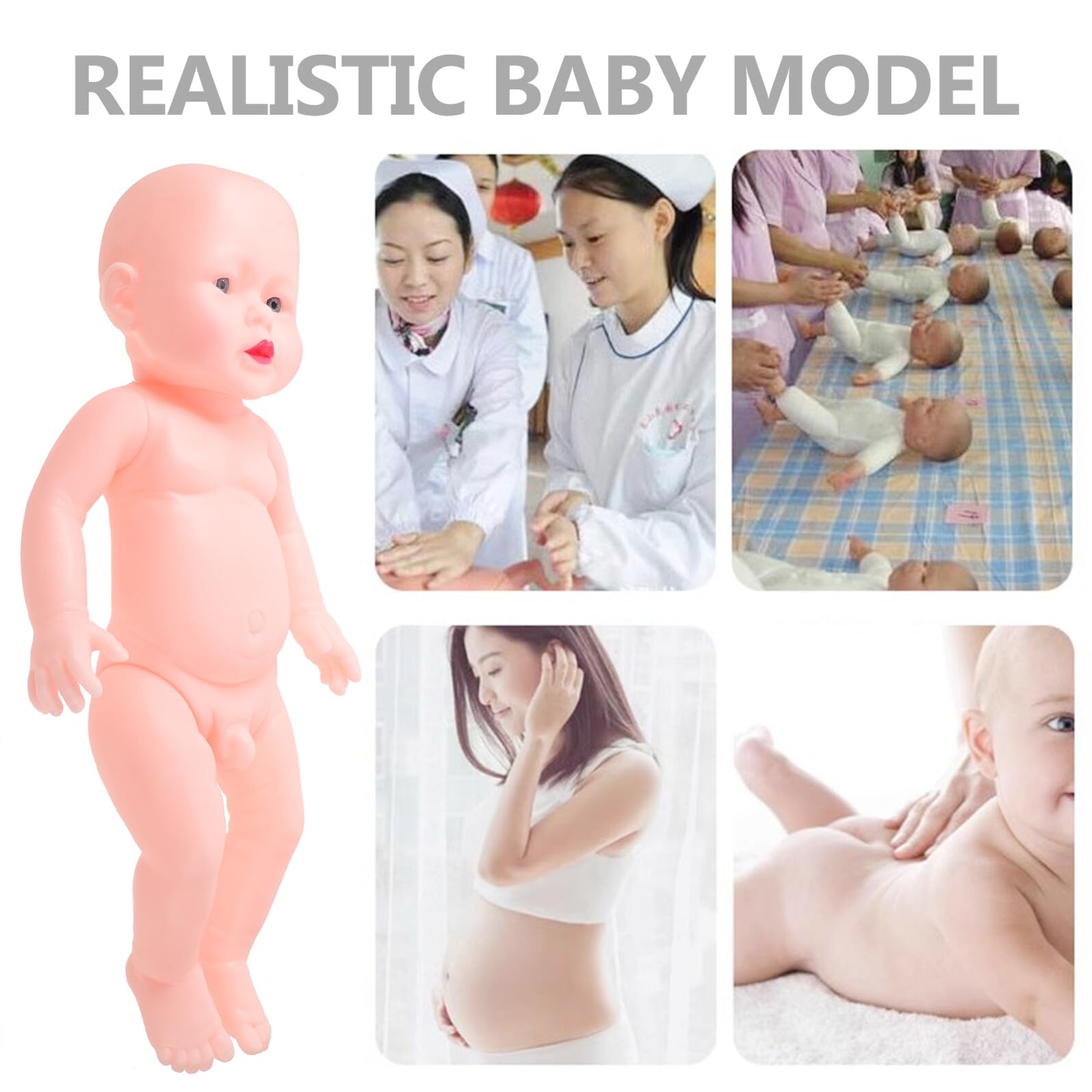 Hohopeti Bambola Neonata Realistica in Vinile, Didattico Rosa | Formazione e Fotografia Artistica, Aspetto Realistico e Simulazione, per Mamme in Attesa e Ragazzo Ragazza