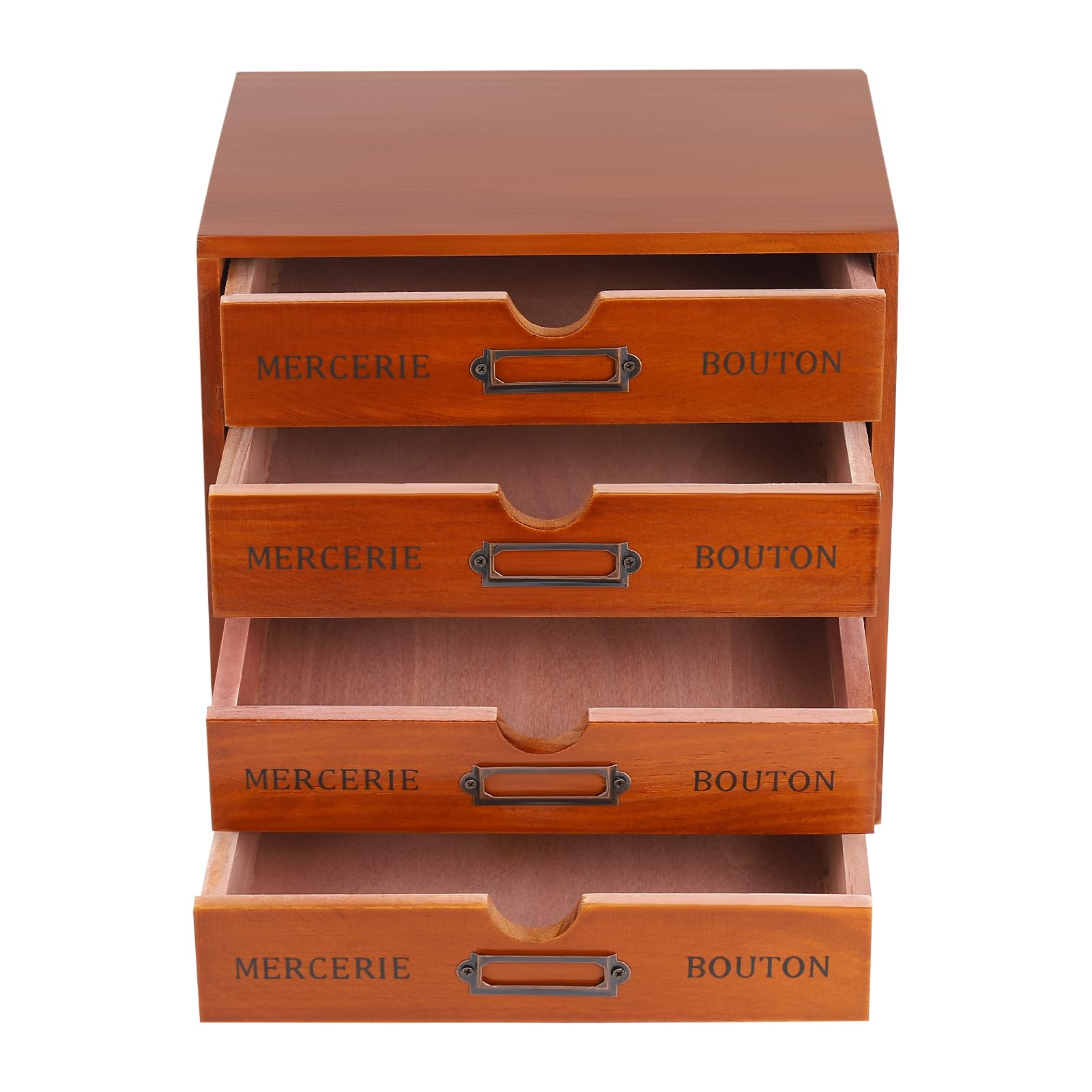 Organizer per cassetti, organizer in legno, set da 4 pezzi, 16 cassetti, contenitore per cassetti, impilabile, salvaspazio, per cosmetici, gioielli, documenti