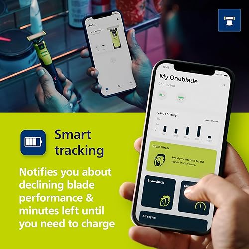 Miniatura 4 de Norelco Philips OneBlade 360 con Conectividad Híbrida para Cara, Recortadora de Barba Eléctrica y Afeitadora, con Tecnología de Cuchilla 360, 1