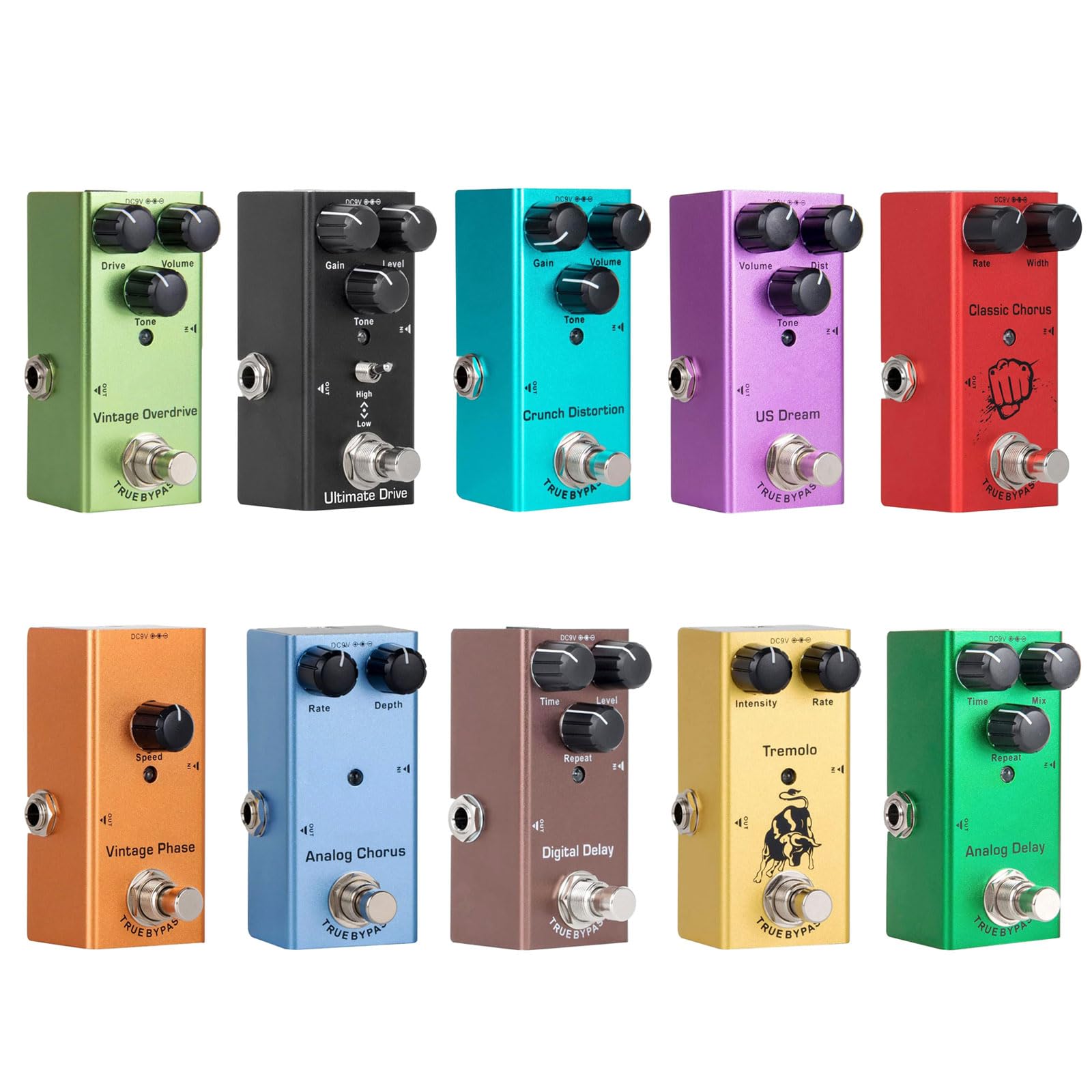 Amazon.co.jp: ミニシングルタイプ DC9V オーバードライブペダル