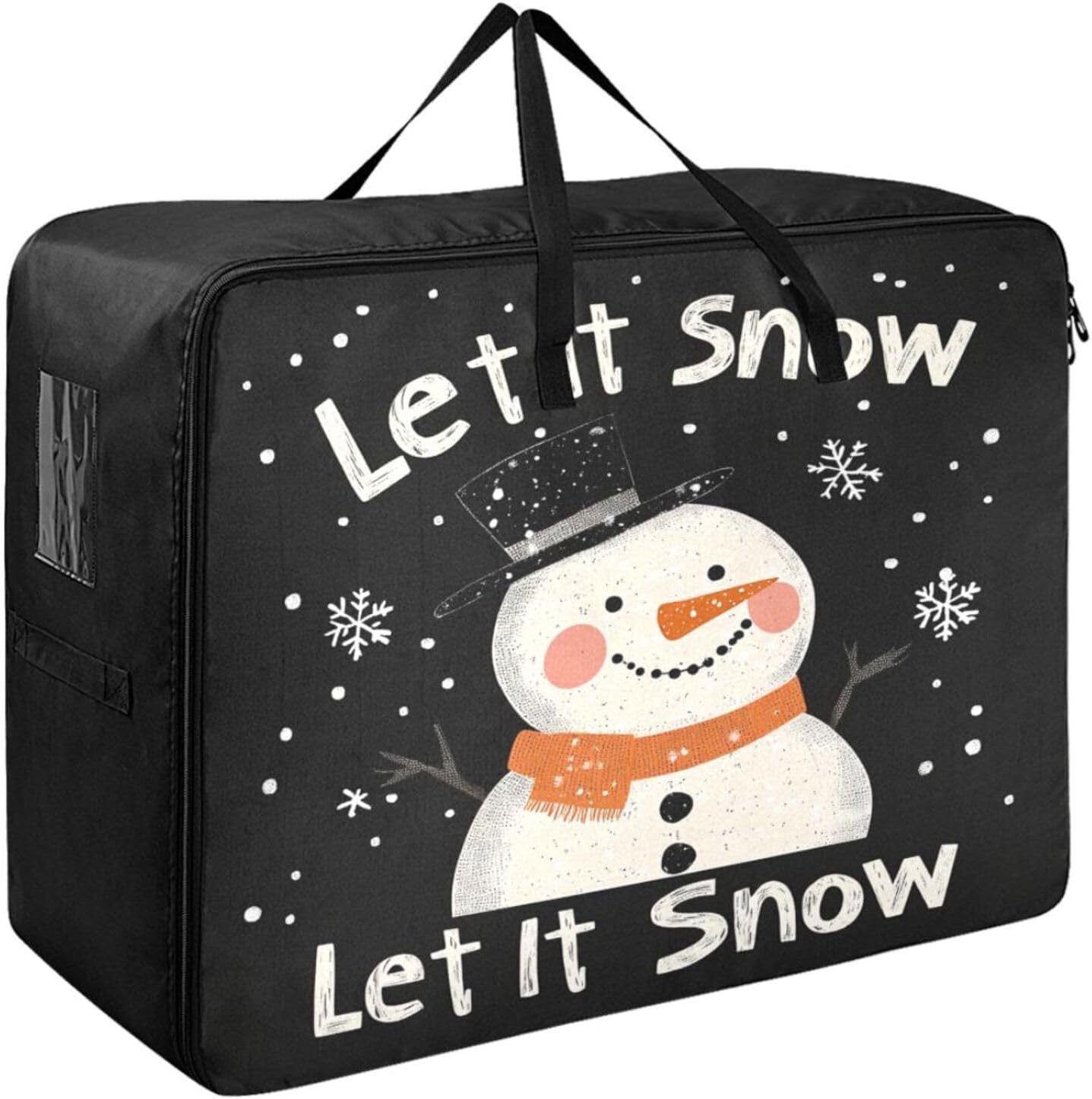 Under Bed Clothes Storage Bag - Fall Pumpkins Blue White Blanket Large Bedding Storage Bags with Zipper Comforter Storage Bags 27.6x19.7x11inch