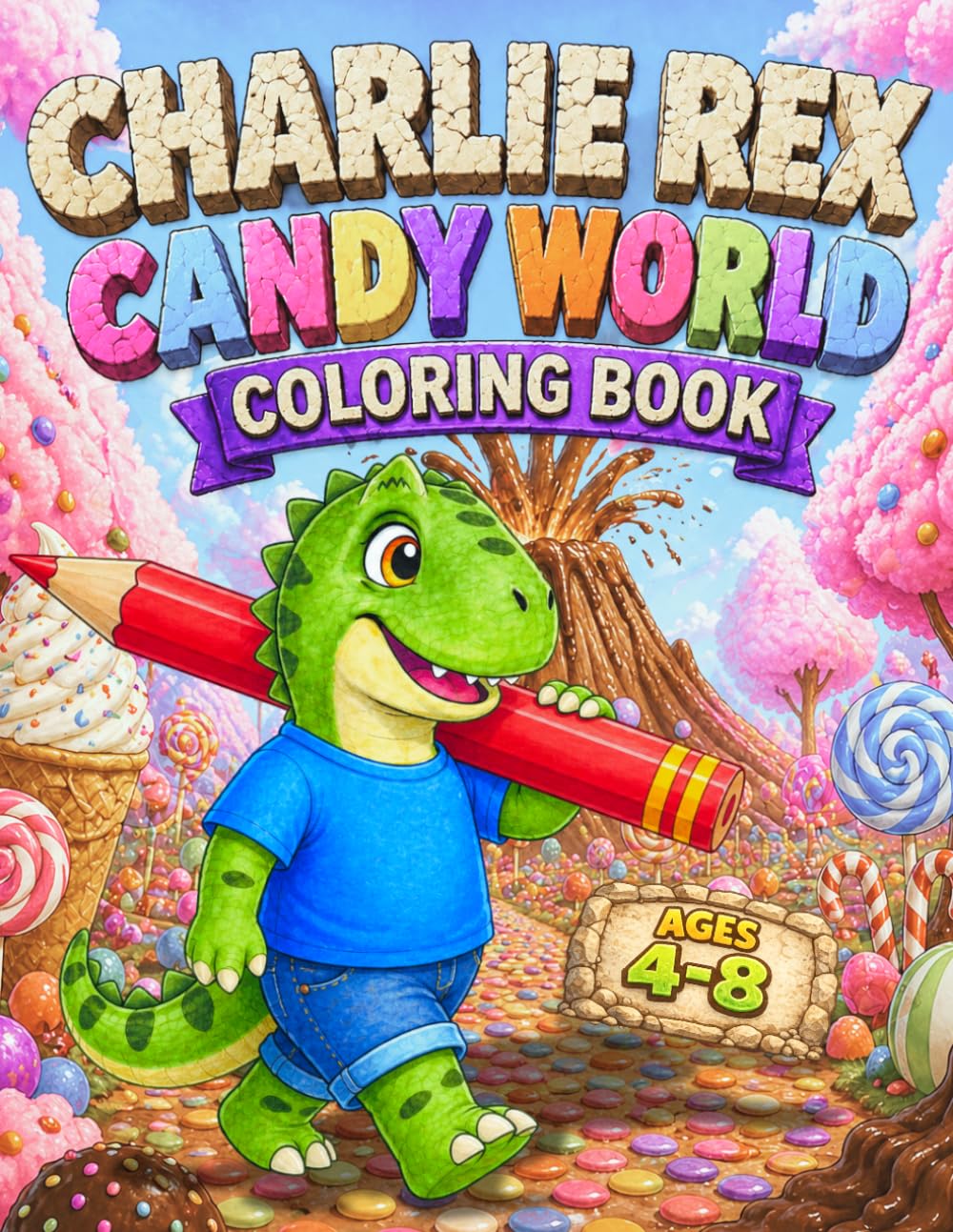 Charlie Rex Candy World Coloring Book: 30 Sweet Coloring Pages for Kids (Charlie Rex Coloring Books)