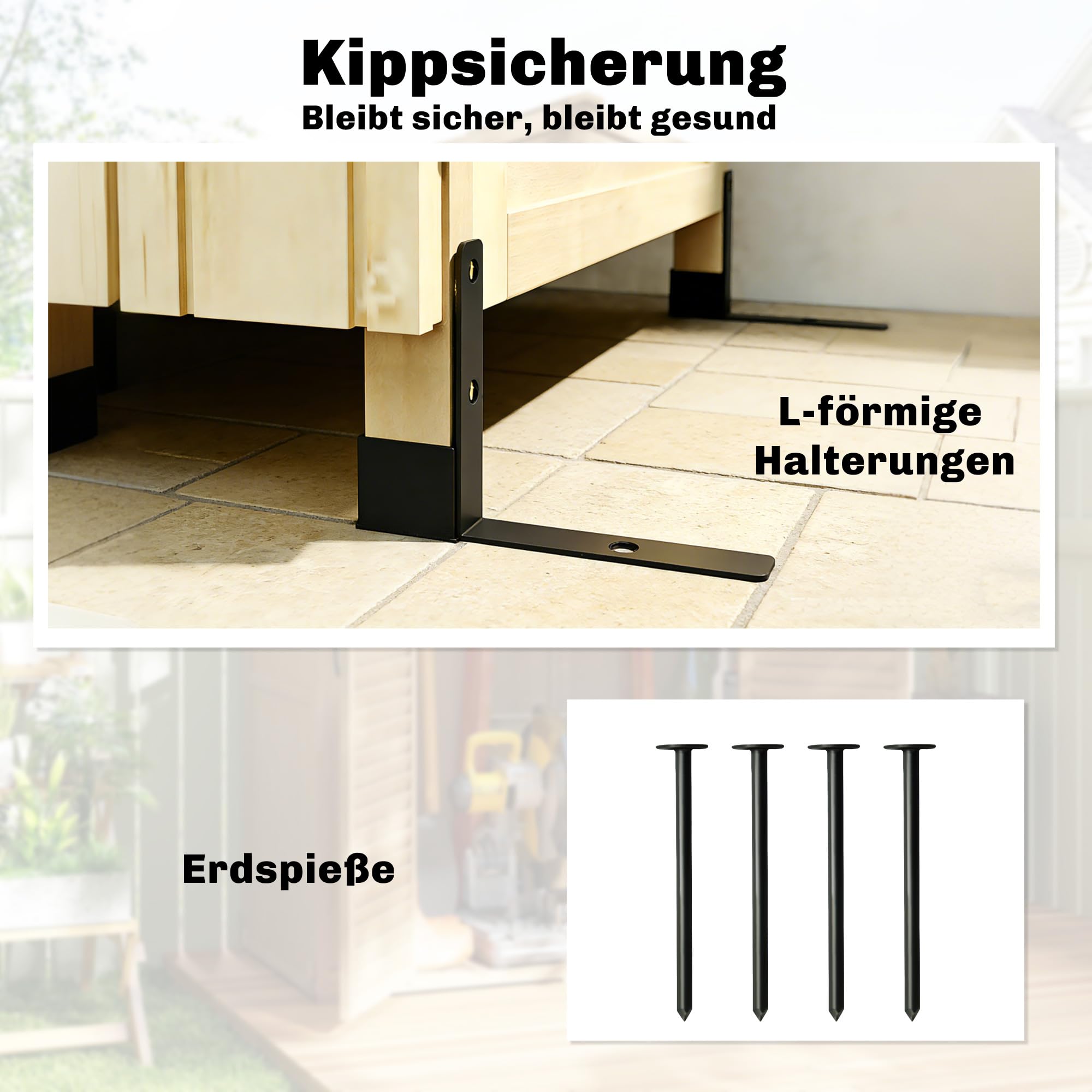 Outsunny Gartenschrank Holz extra hohe Geräteschuppen mit verstellbar Ablage magnetisch Tür galvanisiert Dach Belüftung Kippschutz 85x58x213 cm Geräteschrank Gerätehaus für Garten Terrasse Naturholz