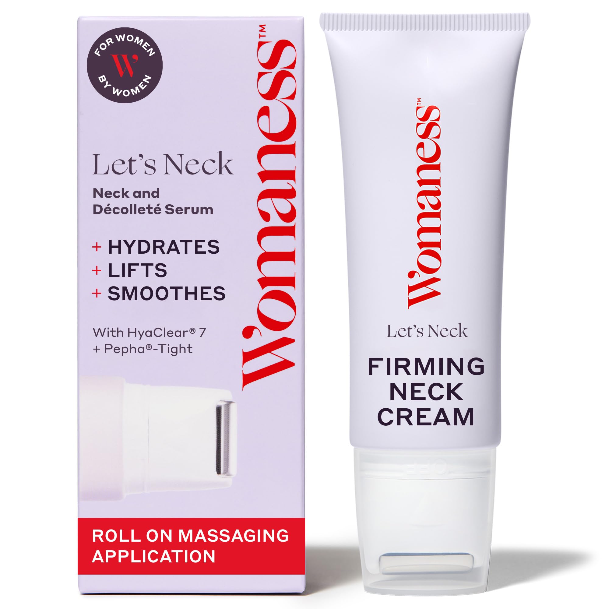 Womaness Let’s Neck Firming Serum with Cooling Roller Applicator, 50ml