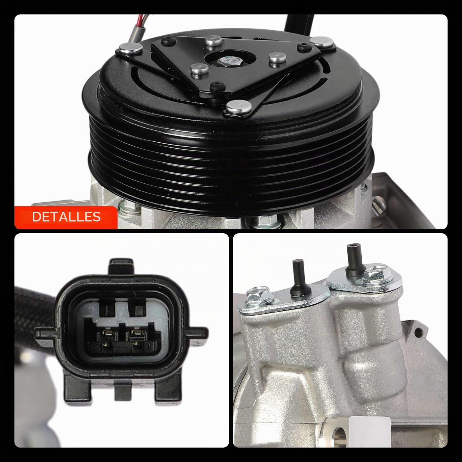 Frankberg Compresor aire acondicionado con embrague, gasolina 926000217R | Compatible con: Clio IV BH, Clio IV Grandtour KH, Clio IV Caja/Hatchback BH, C.a.p.t.u.r I H5 J5