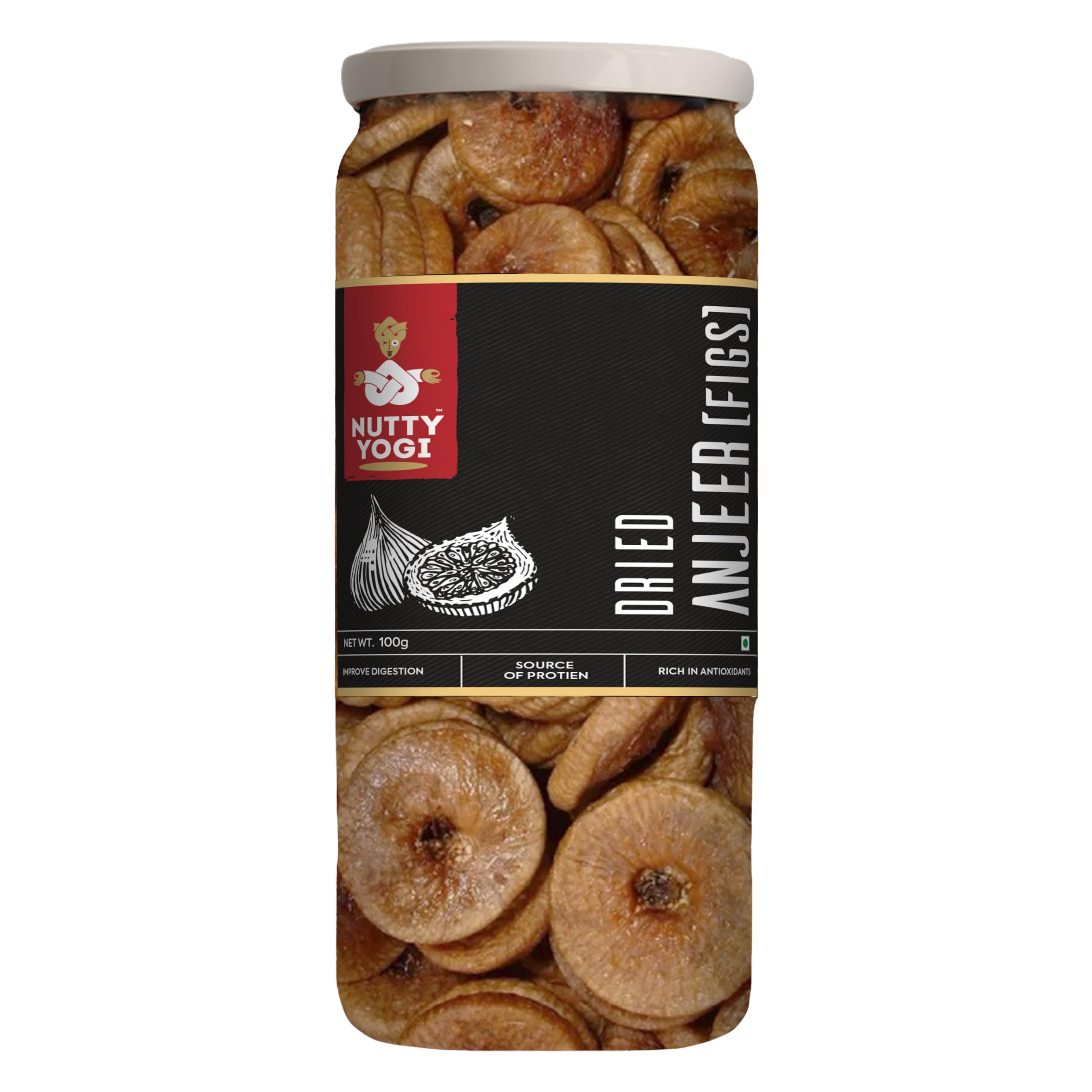 Nutty Yogi Premium Dried Afghani Anjeer 100g | (Pack of 1) | Dried Figs | Rich Source of Fibre Calcium & Iron | Low in calories and Fat Free (B0D7PW3CQY) Amazon Price History, Amazon Price Tracker