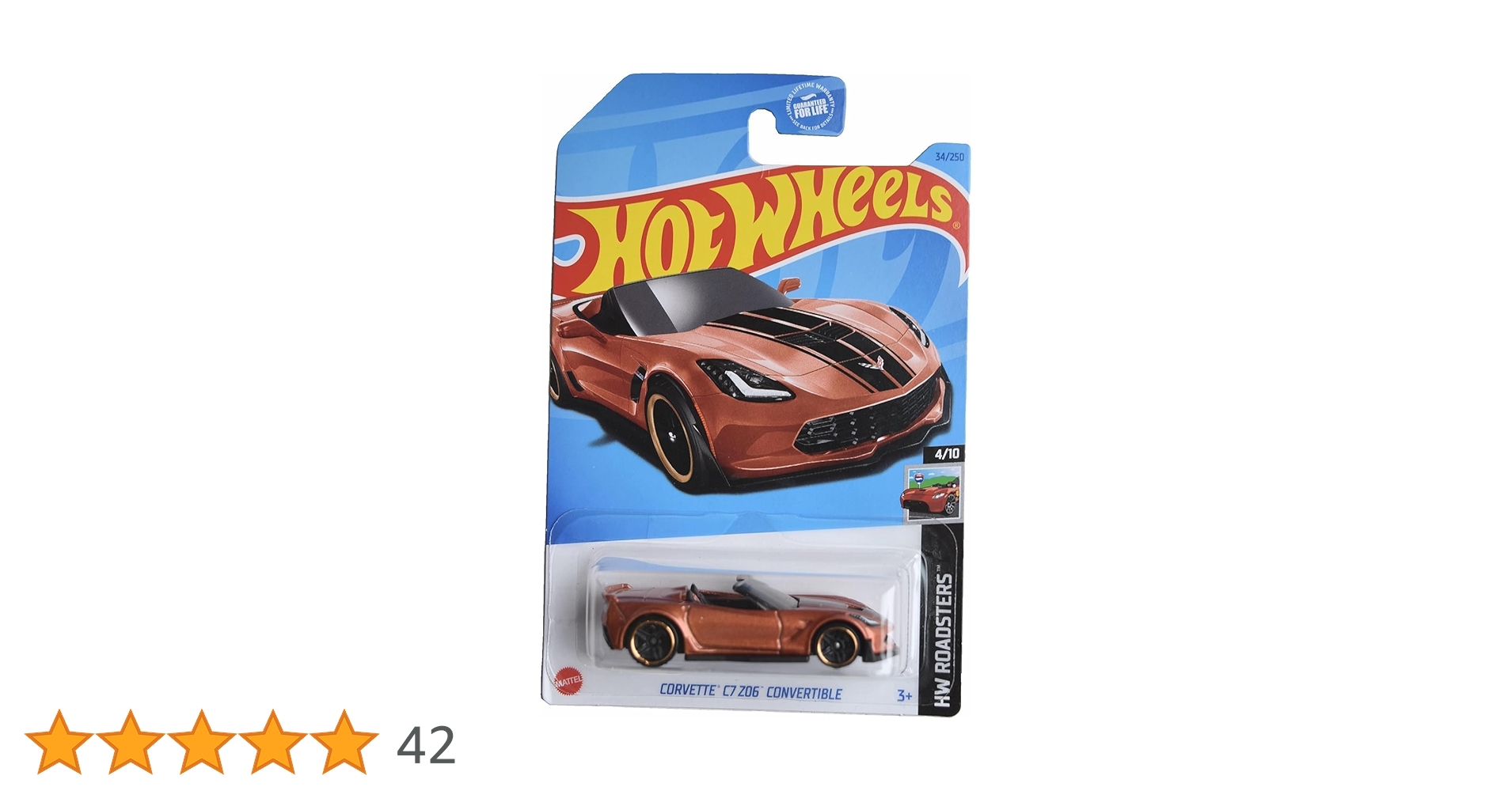 ホットウィール シボレーコルベットC7 Z06コンバーチブル トレジャーハント Hot Wheels Corvette C7 Z06 Convertible, HW Roadsters 4/10
