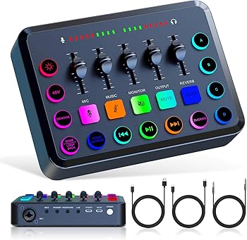 Amazon.co.jp: Leymibor ゲーミングオーディオミキサー オーディオ