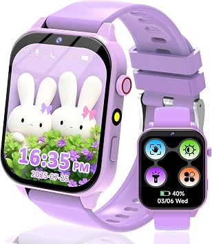 Kids Smart Watch for Boys Girls - Smart Watch for Kids Fitness Tracker Watch with Camera 18 Funny Games Alarm Flashlight Pedometer Sleep Monitoring Gifts for Kids