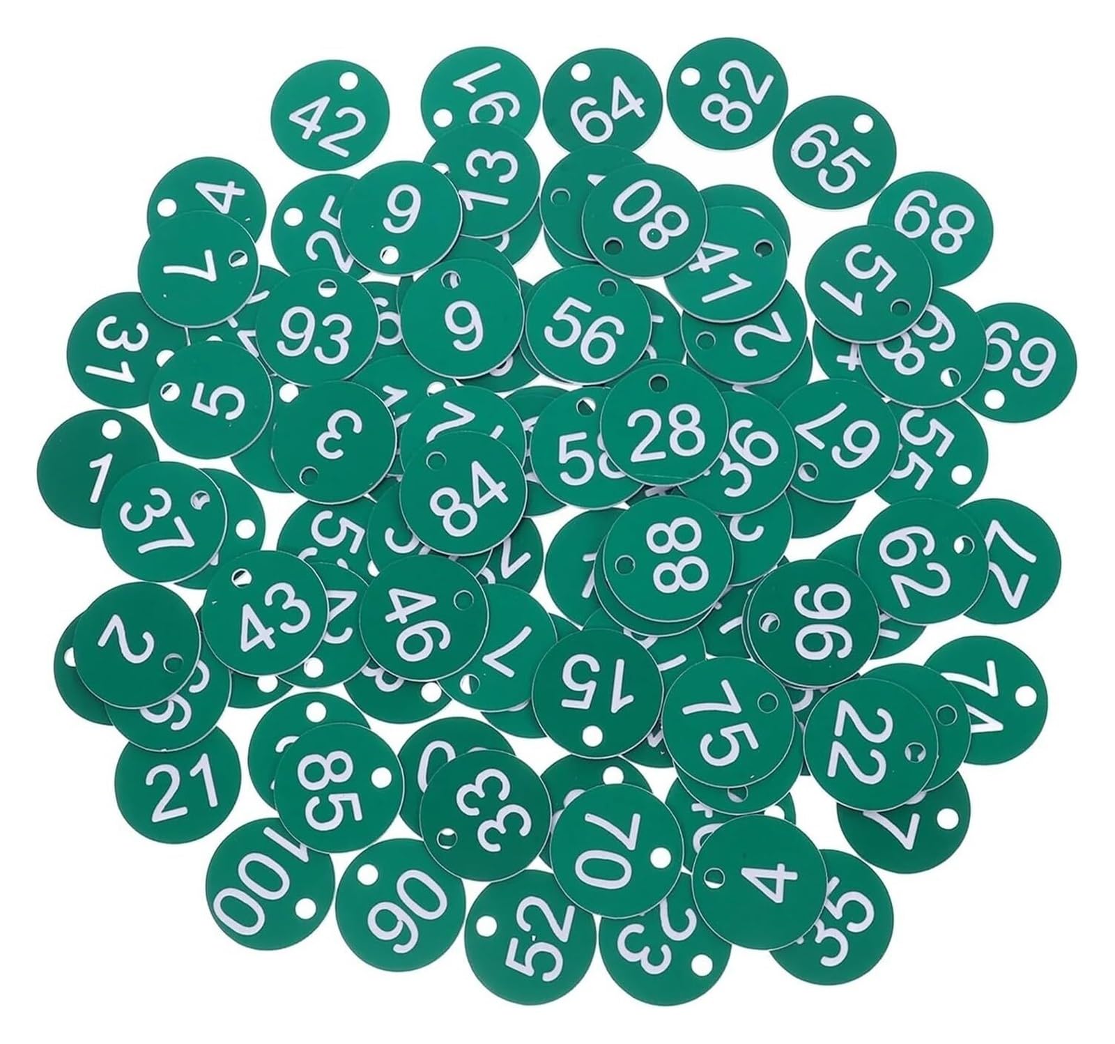 BTYQKZVPM Discs Table Numbers, Round Plastic Engraved Number Tags,ABS For Key Coding Storage,100PC