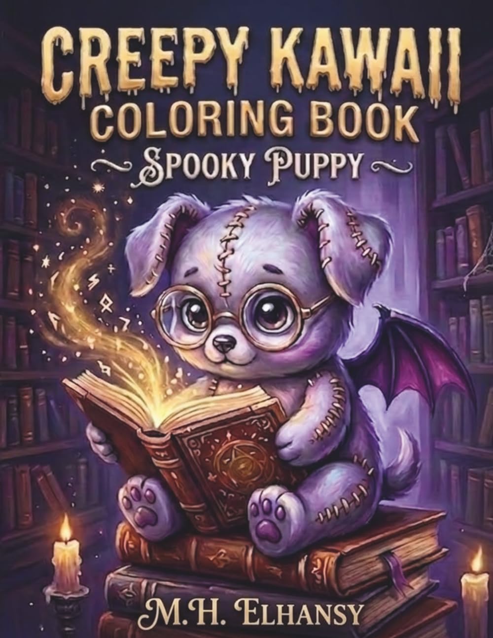 Creepy Kawaii Coloring Book: Spooky Puppy - Cute and Spooky Pastel Goth Art for Kids, Teens, and Adults