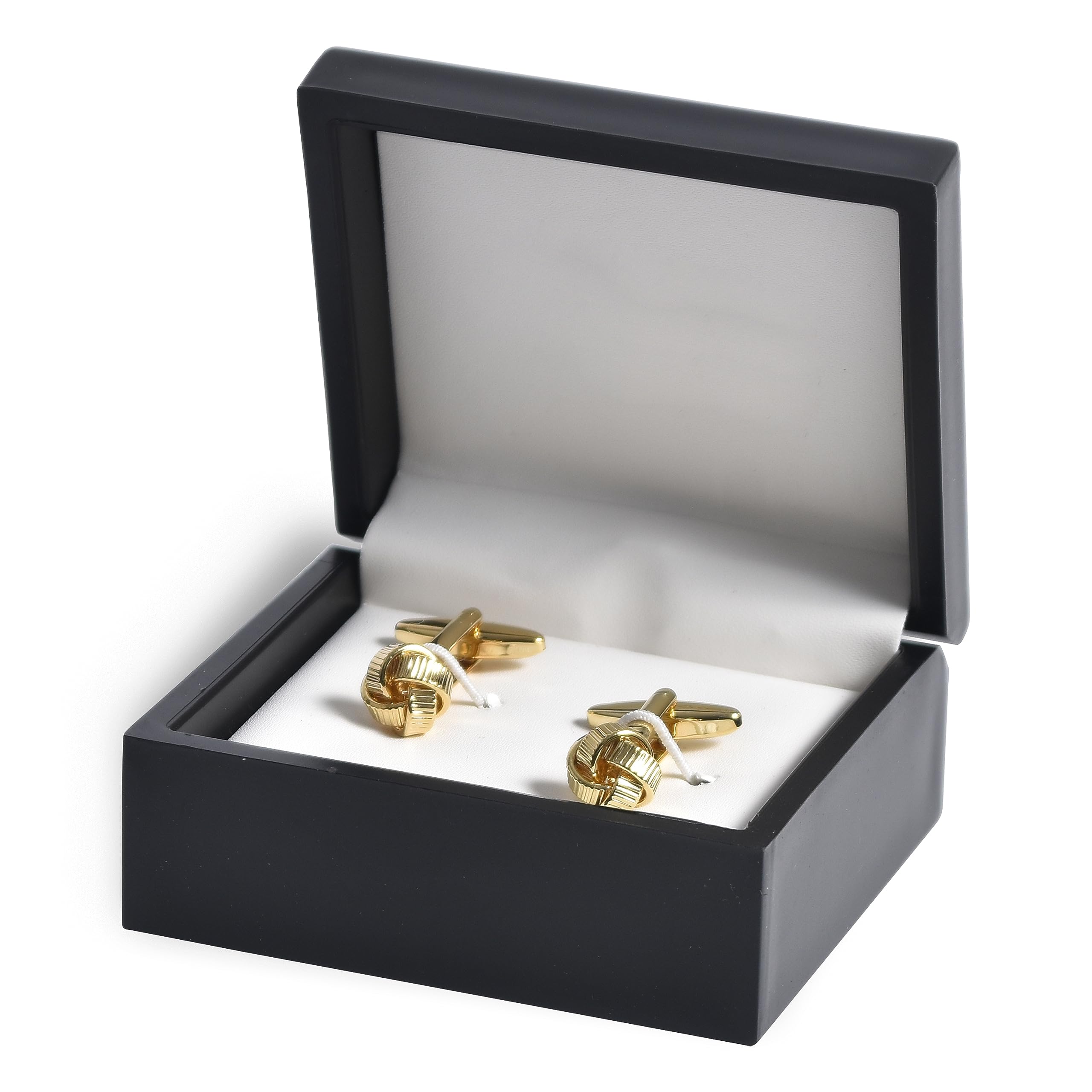 Amelia Golden Stripped Cufflinks for Men | Entangled Golden Cufflinks | Cufflinks For Men Formal | Elegant Cufflinks, std, Metal