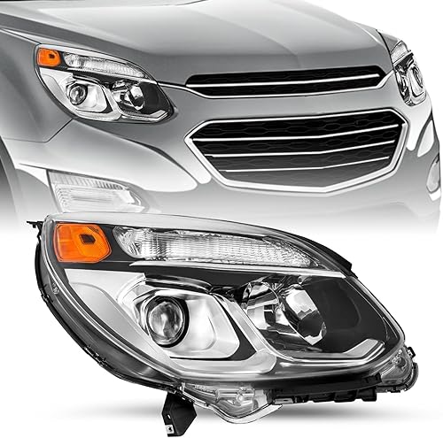 JSBOYAT Compatible con faros delanteros halógenos Chevy Equinox 2016 2017, estilo OE, ensamblaje de faros delanteros de fábrica, lado derecho, sin