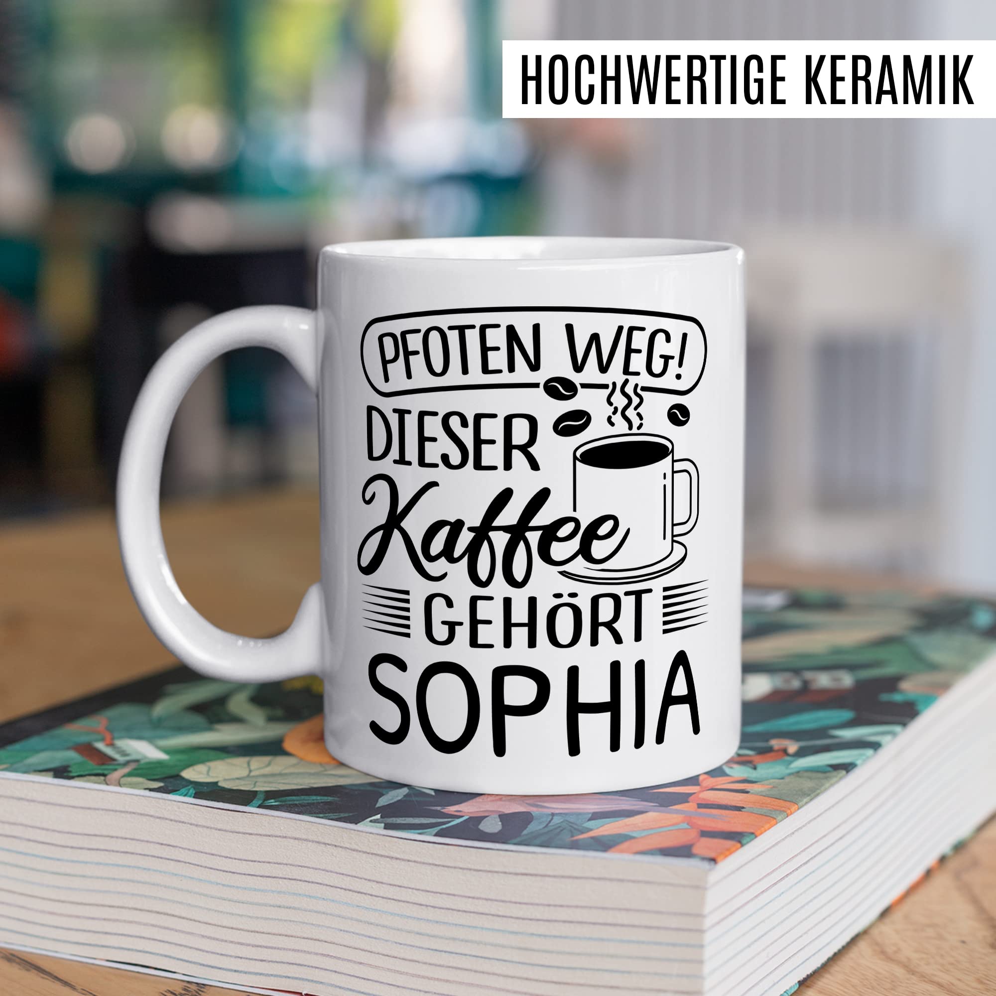 SpecialMe® Personalisierte Kaffeetasse 'Finger Weg!' Mit Namen – Lustiges Geschenk Für Kaffeeliebhaber