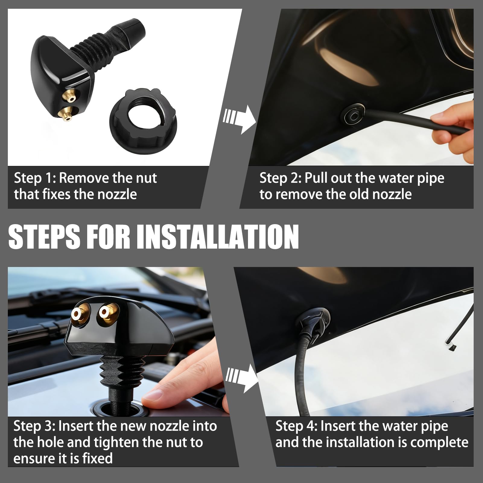 Gicleur De Lave-Glace 2m 3.5mm Universel Lave-glace Buse Tuyau