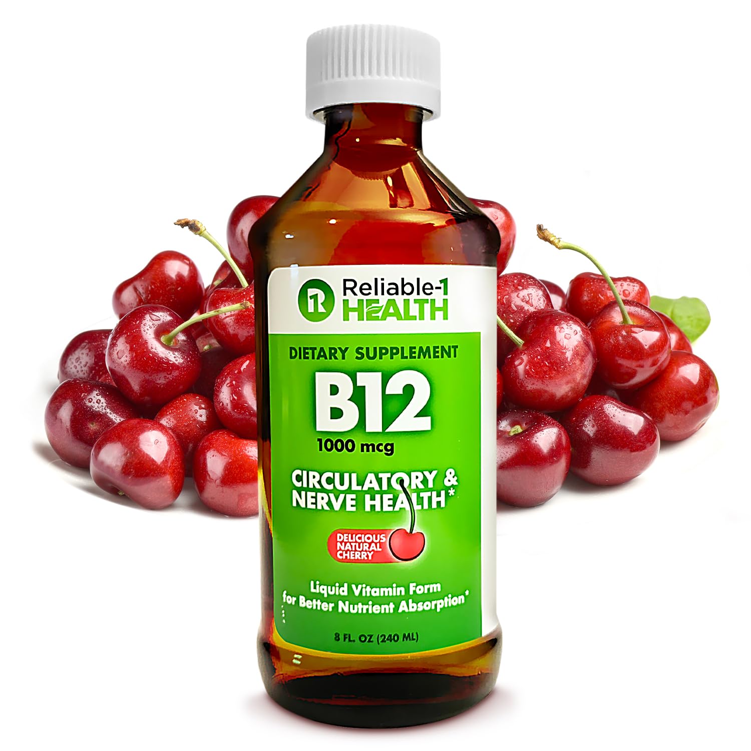 Vitamin B12 1000mcg Liquid (Natural Cherry Flavor)