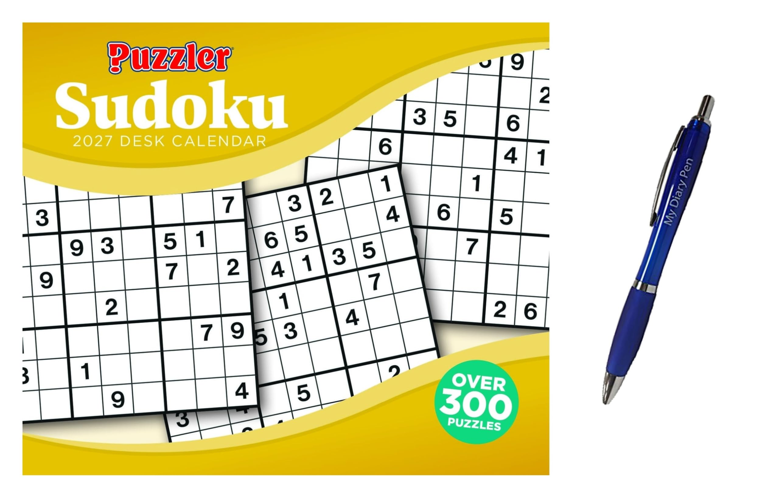 Sudoku, Puzzler Box Calendar 2027 + EXCLUSIVE LIMITED EDITION PEN
