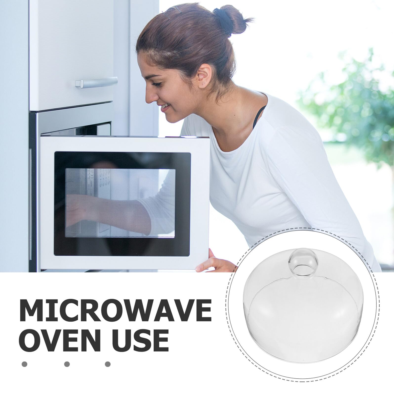 Sosoport Tapa de Vidrio Transparente para Microondas Excelente Sellado y Resistencia a Altas Temperaturas, Adecuado para Calentar Alimentos y Evitar Salpicaduras