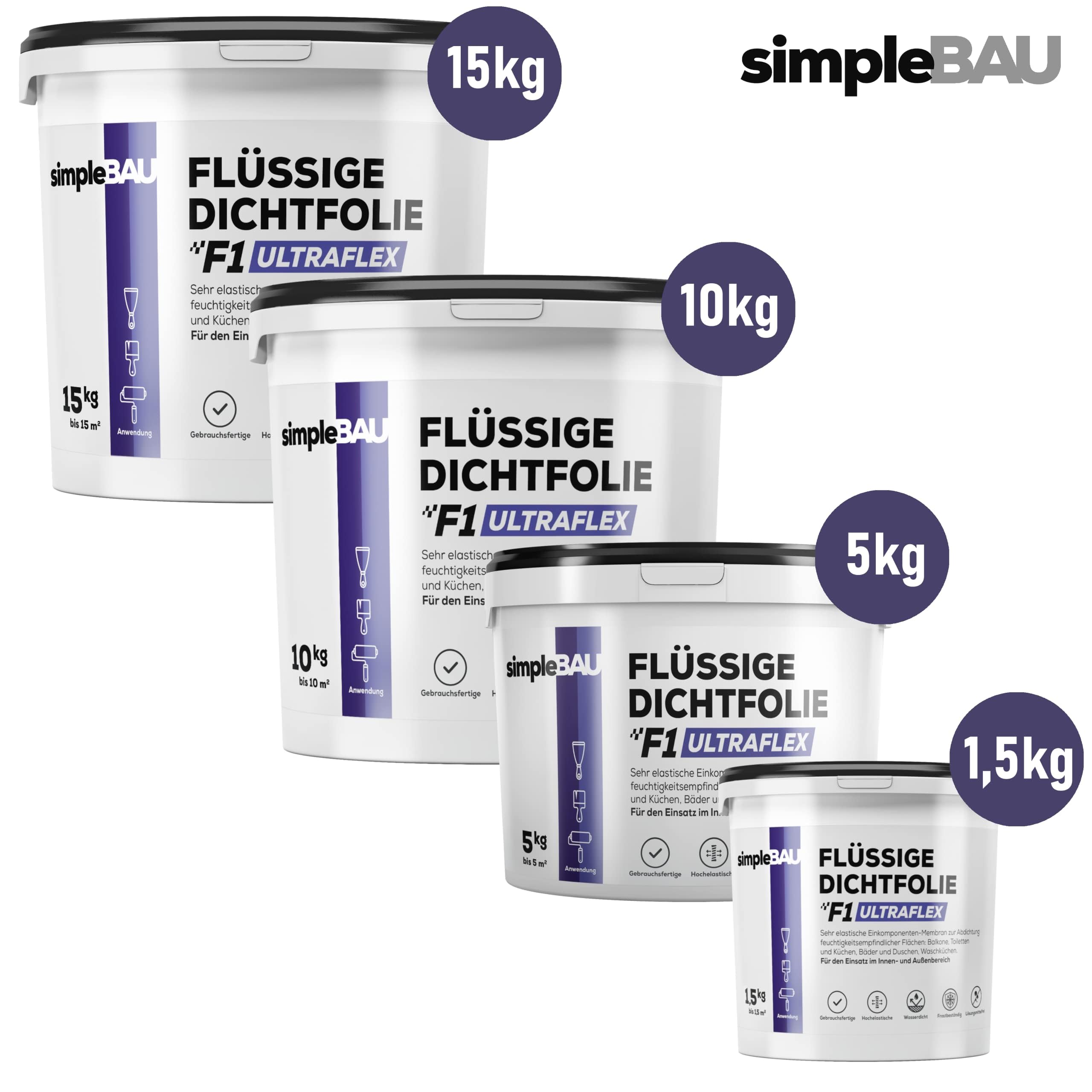 Flüssigfolie Ultraflex 15kg Wasserdicht Elastisch Frostsicher