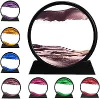 Vista 9 de rysnwsu Arte de arena dinámica 3D con movimiento líquido, imagen artística de arena en movimiento, imagen redonda de vidrio 3D de mar profundo