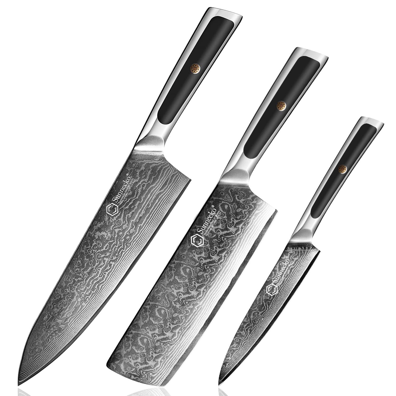 Sunnecko Chef knife Nakiri Knife and Utility Knife