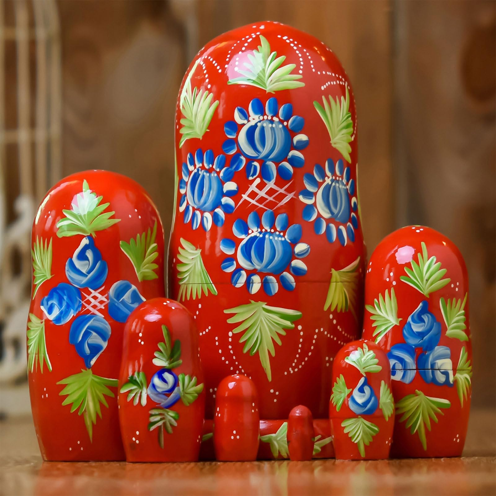 15 pièces poupées gigognes Russes en Bois Faites à la Main, poupées gigognes Vierges de Bricolage, Ensemble Matriochka d ' Anniversaire de noël en Bois Non Peint