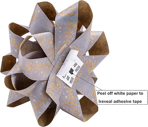 Vista 15 de RUSPEPA Surtido de lazos de regalo de cumpleaños de papel kraft, diseño colorido de arco iris para Navidad, vacaciones, cumpleaños, bodas, baby