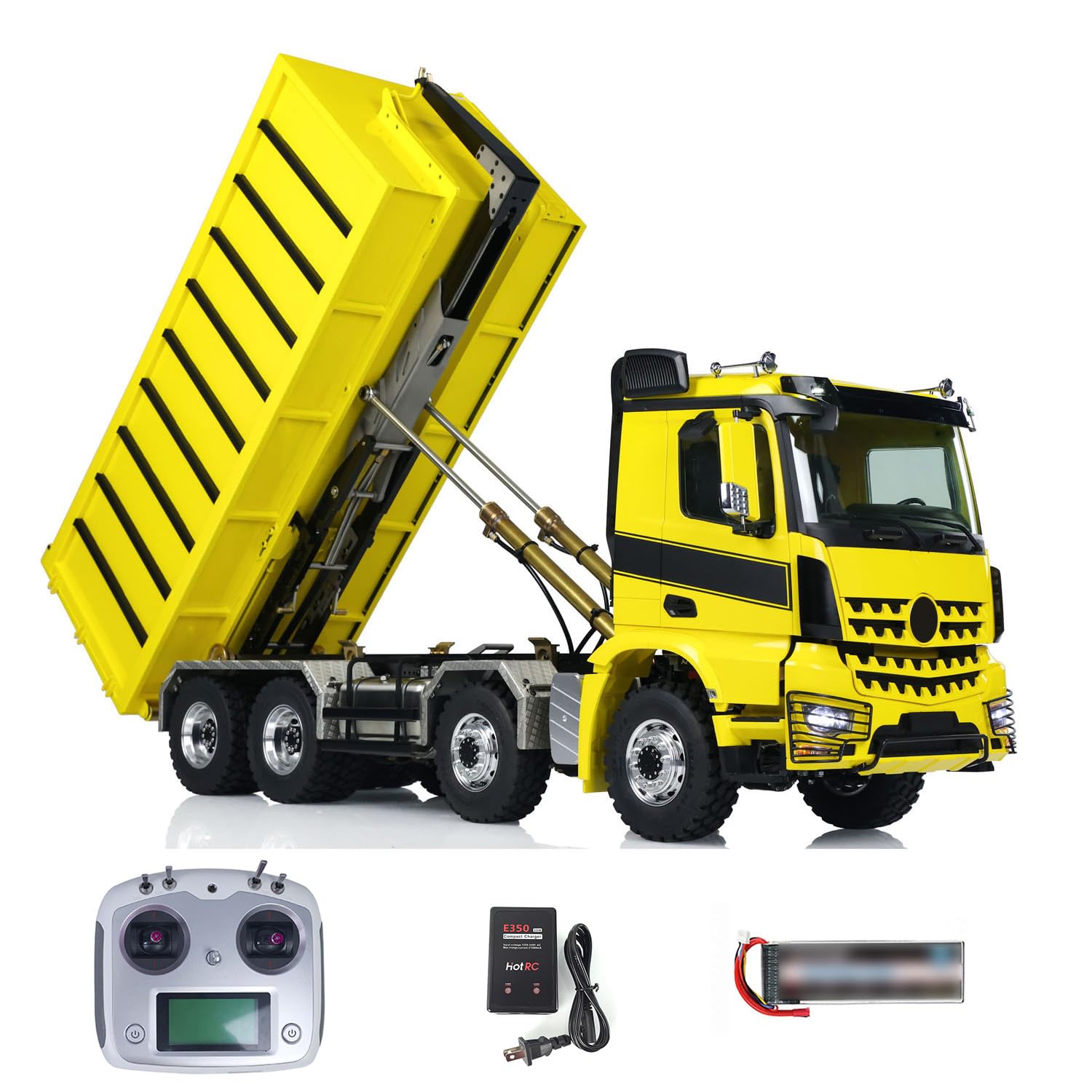TOUCAN RC HOBBY 1 14 LESU Hydraulic RC Dump Truck Metal Roll On Off Tipper Waste Bin Car