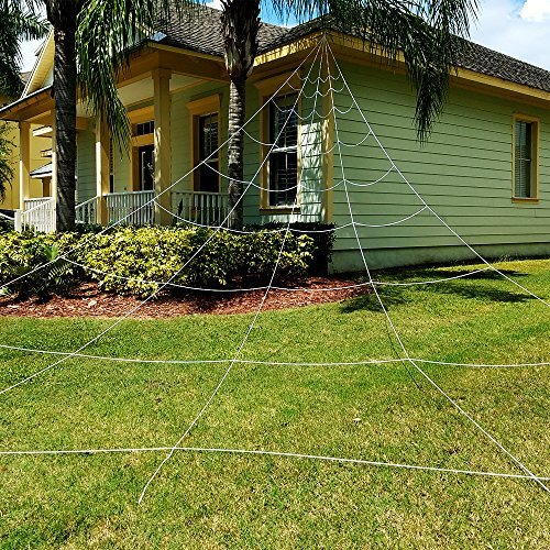 Colonel Pickles Novelties Halloween Decorations - Giant Spider Web – 23 X 18 Feet Mega Size for Scary Yard Decor Or Props