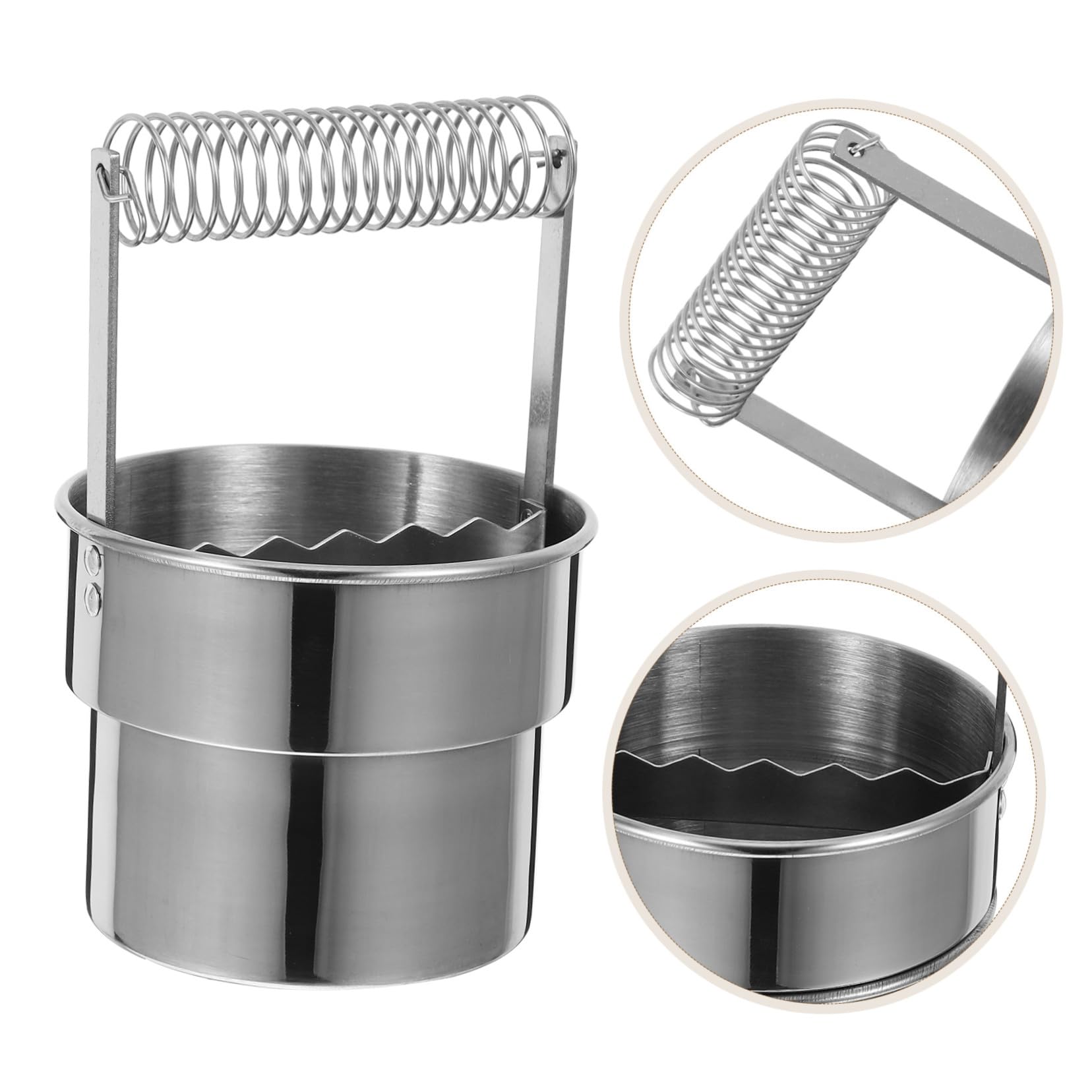 Hohopeti Secchio e Clip Interna per Pennelli Doppio Strato per Lavaggio Pennelli Grande capacità in Acciaio Inossidabile Manico Portatile per Pittura ad Olio