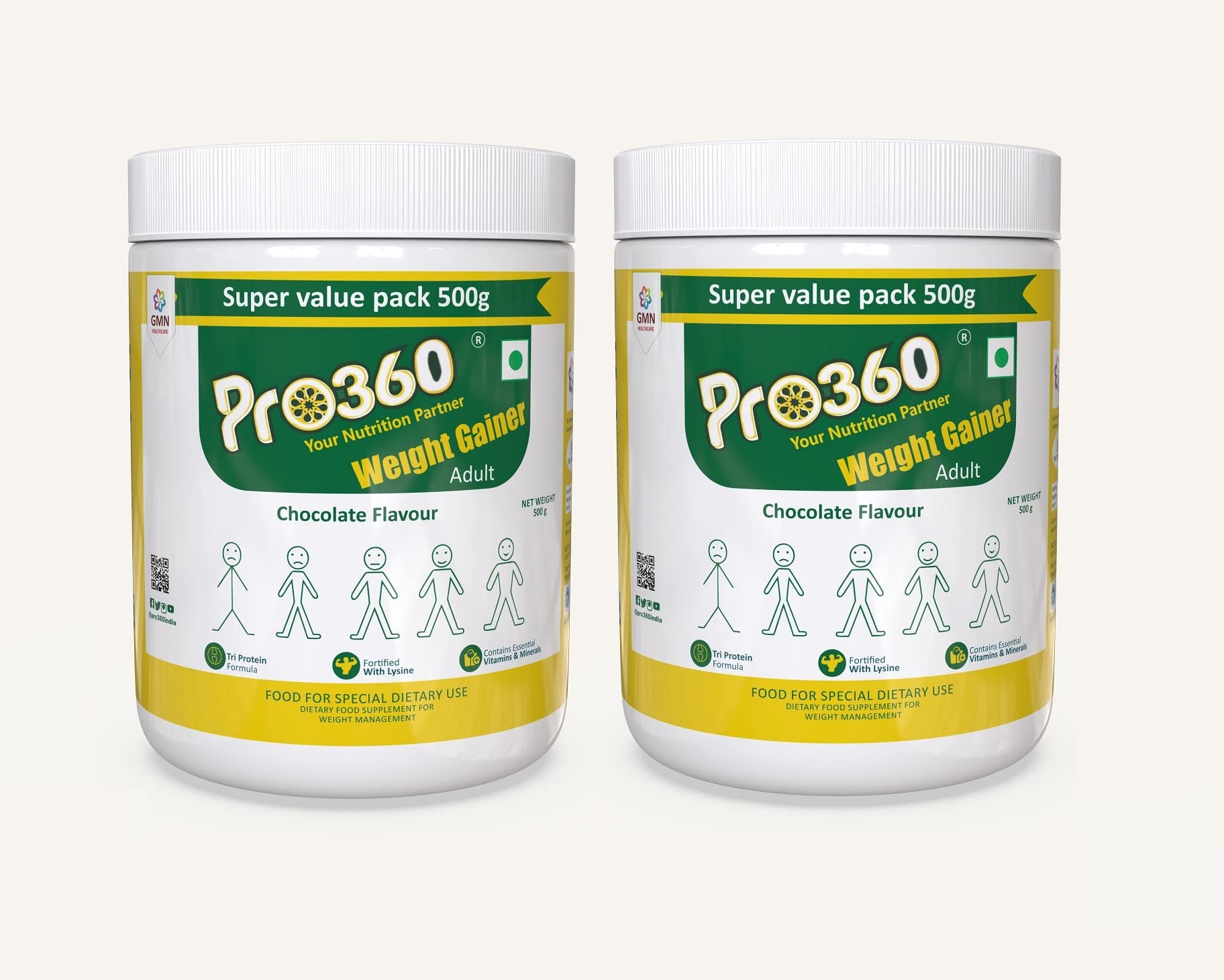 Pro360 Weight Gainer High Protein Powder - Calorie Rich Complete Nutritional Supplement - Triple Protein Source with 25 Vital Nutrients for Men & Women - Chocolate Flavour (500+500) g Pack of 2 (B0BS6PMGDB) Amazon Price History, Amazon Price Tracker