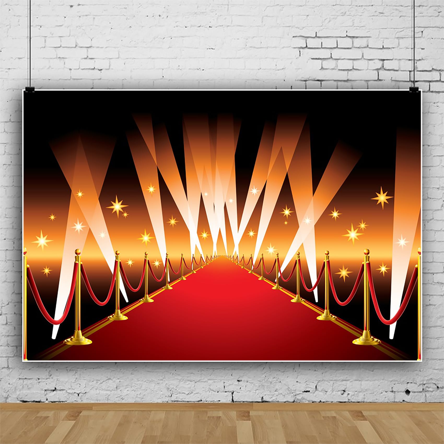3,5x2,5m Sfondo di Hollywood Red Carpet Runner per Party Sfondo per la fotografia Movie Party Hollywood Award Cerimonia decor Adulti Ritratto Studio fotografico Puntelli, Vinile