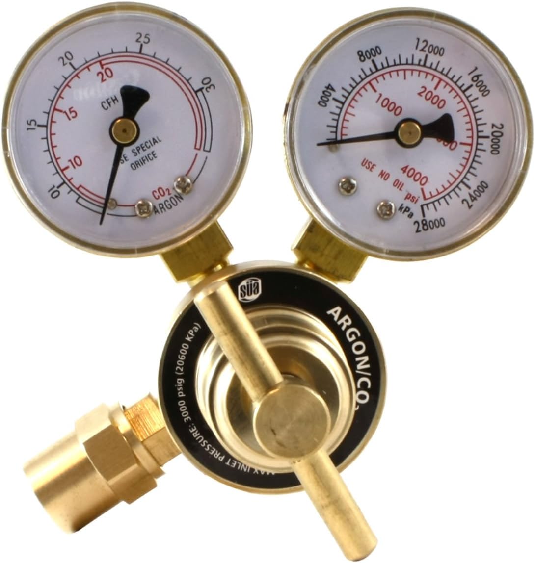 SÜA - Industrial Argon Regulator/Flowmeter Gauges for MIG and TIG Welders