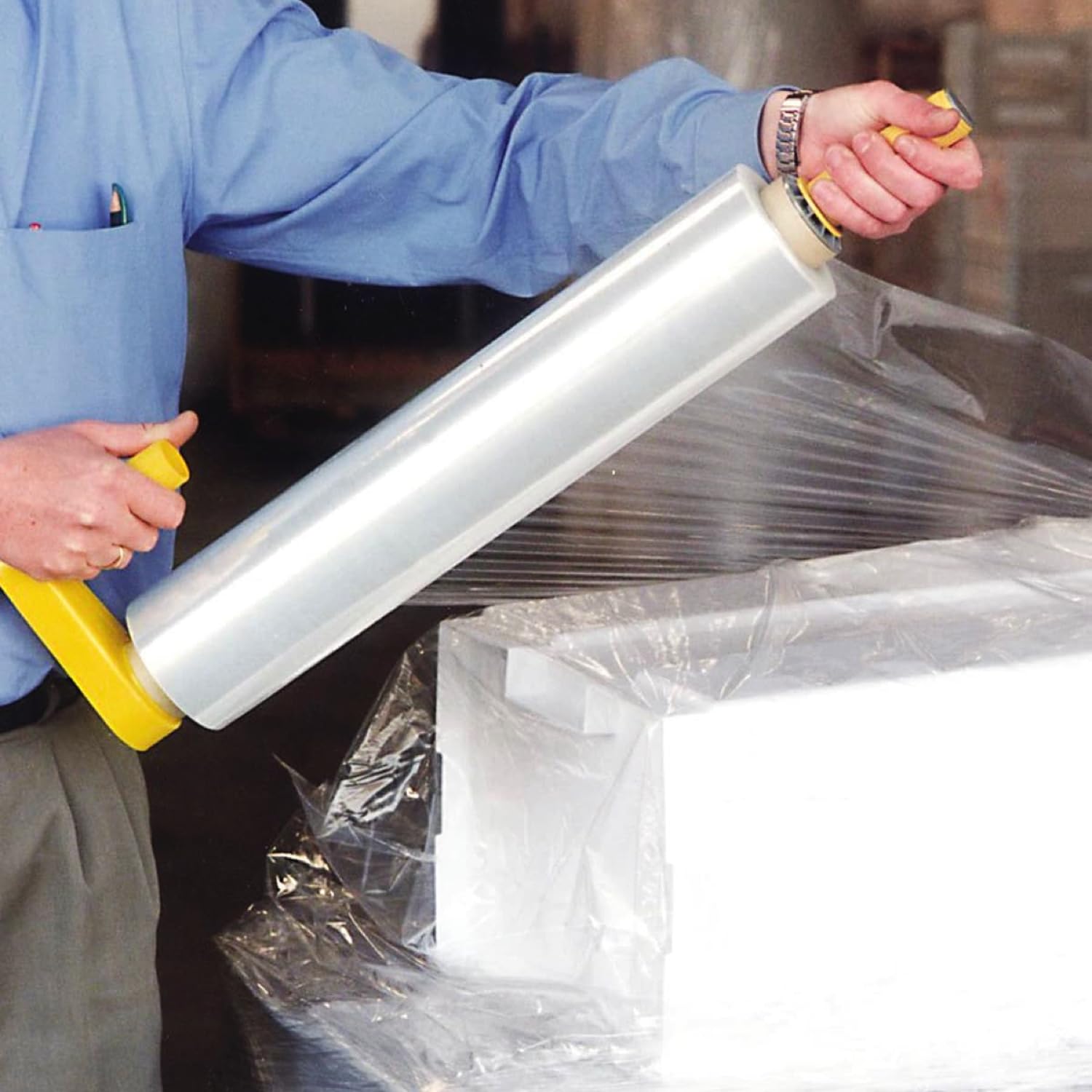 Stretchfolie Transparent 23my 2,5kg 500mm Handstretchfolie Palettenfolie 350m