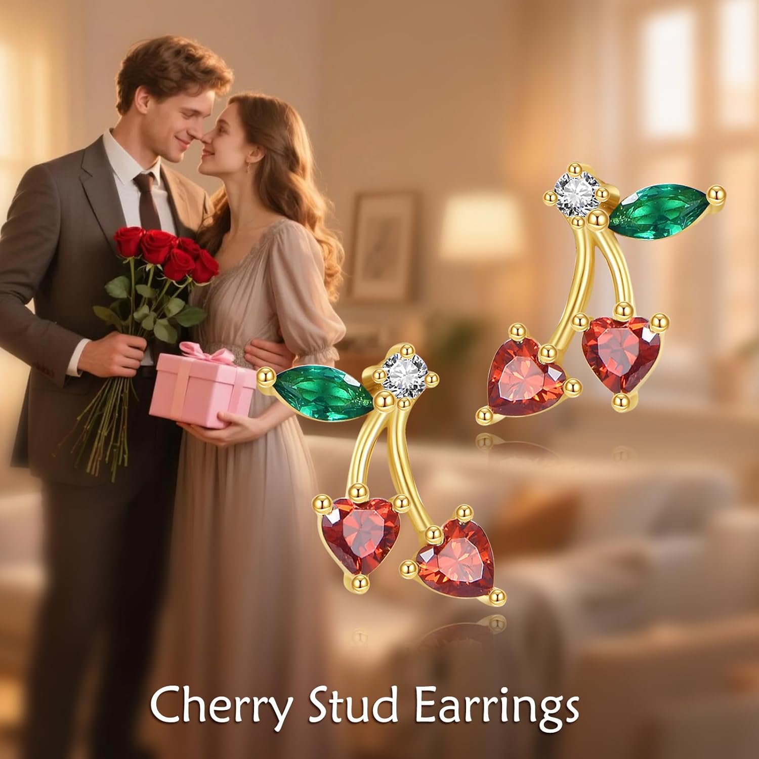 Banana/Cherry/Strawberry Stud Earrings Sterling Silver Hypoallergenic Fruit Earrings
