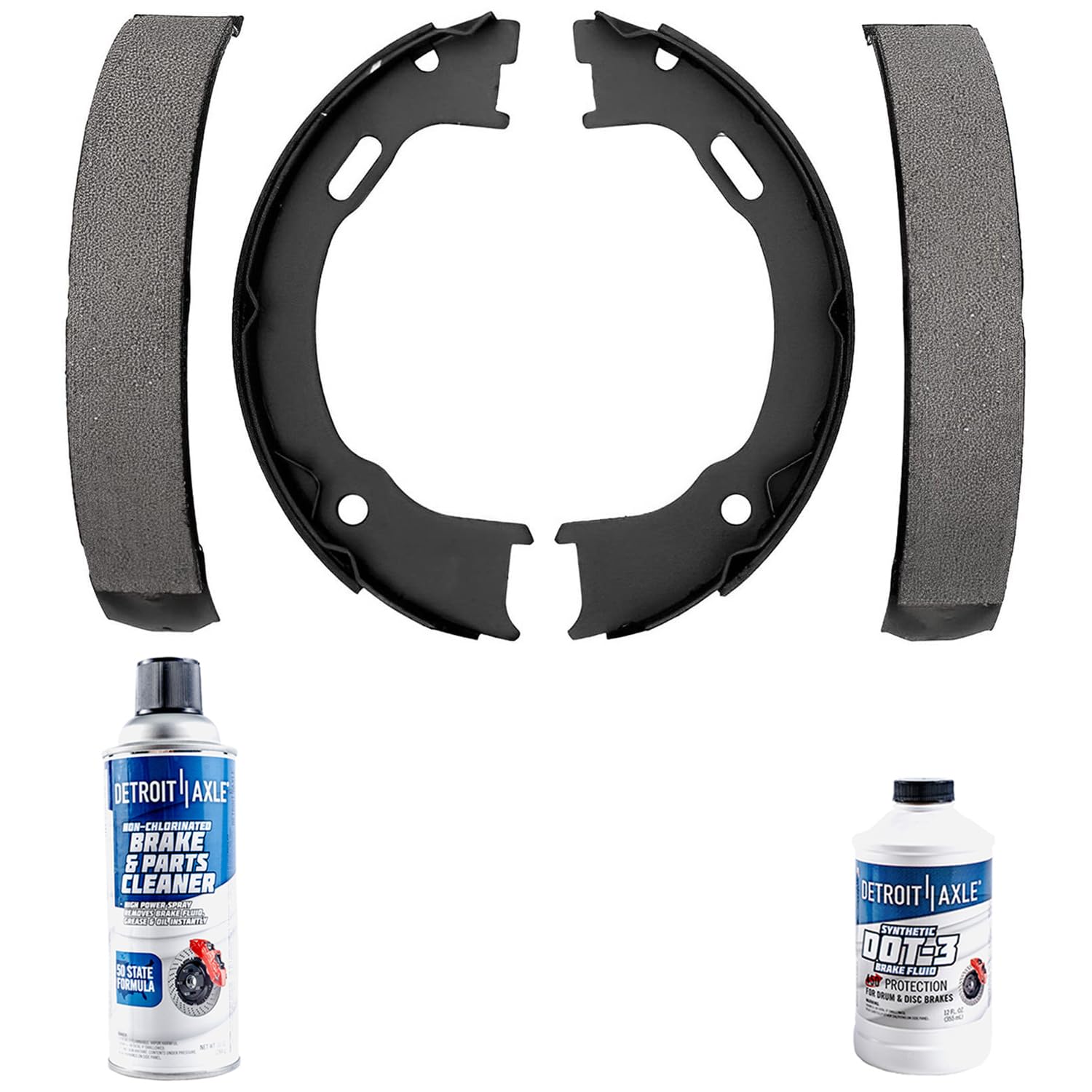 Detroit Axle - Rear PARKING Brake Shoes for 2002-2010 Mercury Mountaineer Lincoln Aviator Ford Explorer Sport Trac, Semi-metallic Brake Shoes