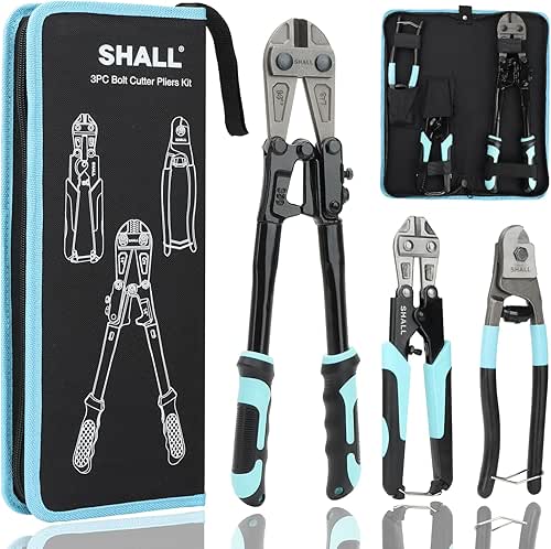 SHALL 3-Piece Bolt Cutters, 14" Heavy Duty Bolt Cutter, 8"