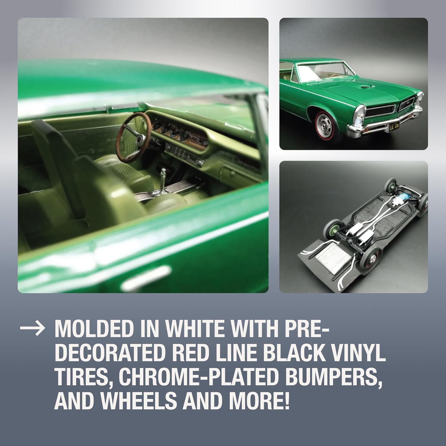 AMT 1965 Pontiac GTO Hardtop Craftsman Plus 1:25 Scale Model Kit - Image 3